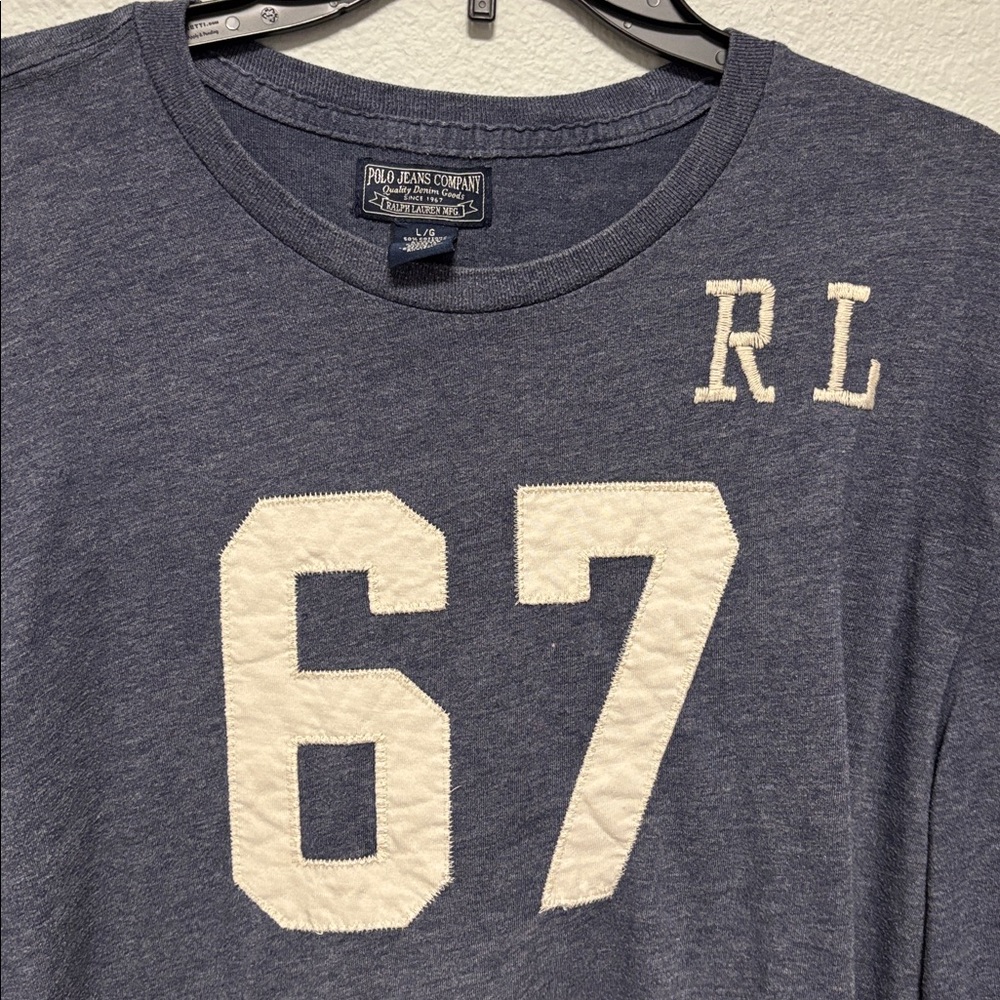 Polo by Ralph Lauren Navy Long Sleeve Tee - Picture 3 of 3